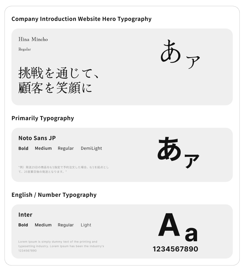 e-metals design system typography